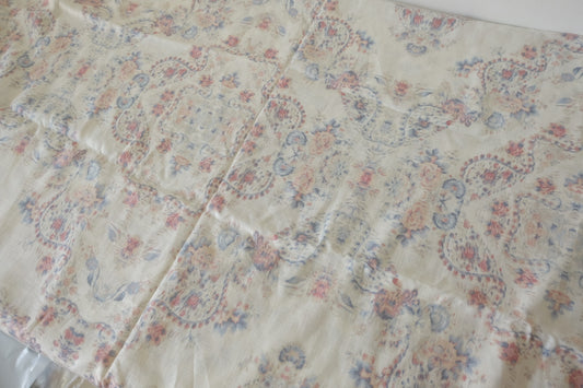 Soft Washed Floral Linen Cotton Fabric – 1.6 yd