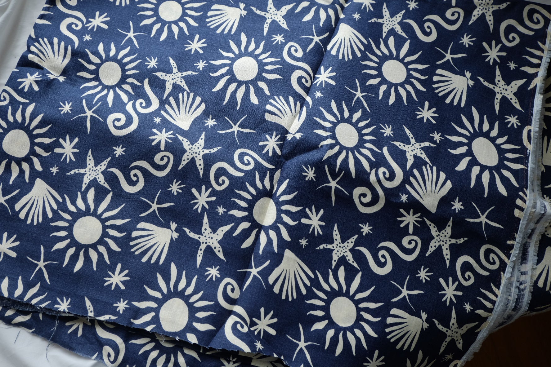Navy Seaside 11s Pure Linen – 1.6 yd / 2.2 yd