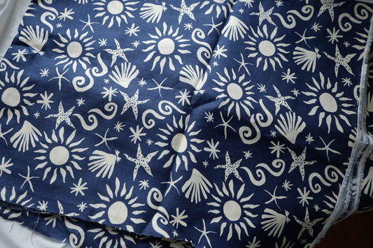 Navy Seaside 11s Pure Linen – 1.6 yd / 2.2 yd