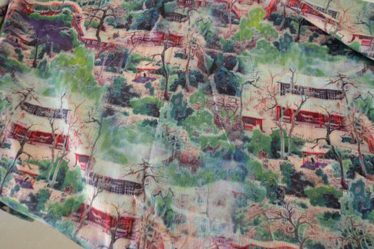Watercolor Garden Cotton Linen Jacquard Fabric – 3 yd