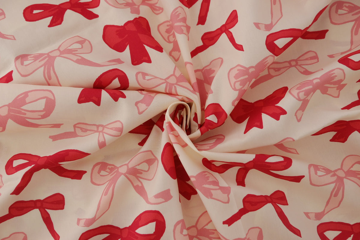Red Bow Cotton Lawn – 2.2 yd