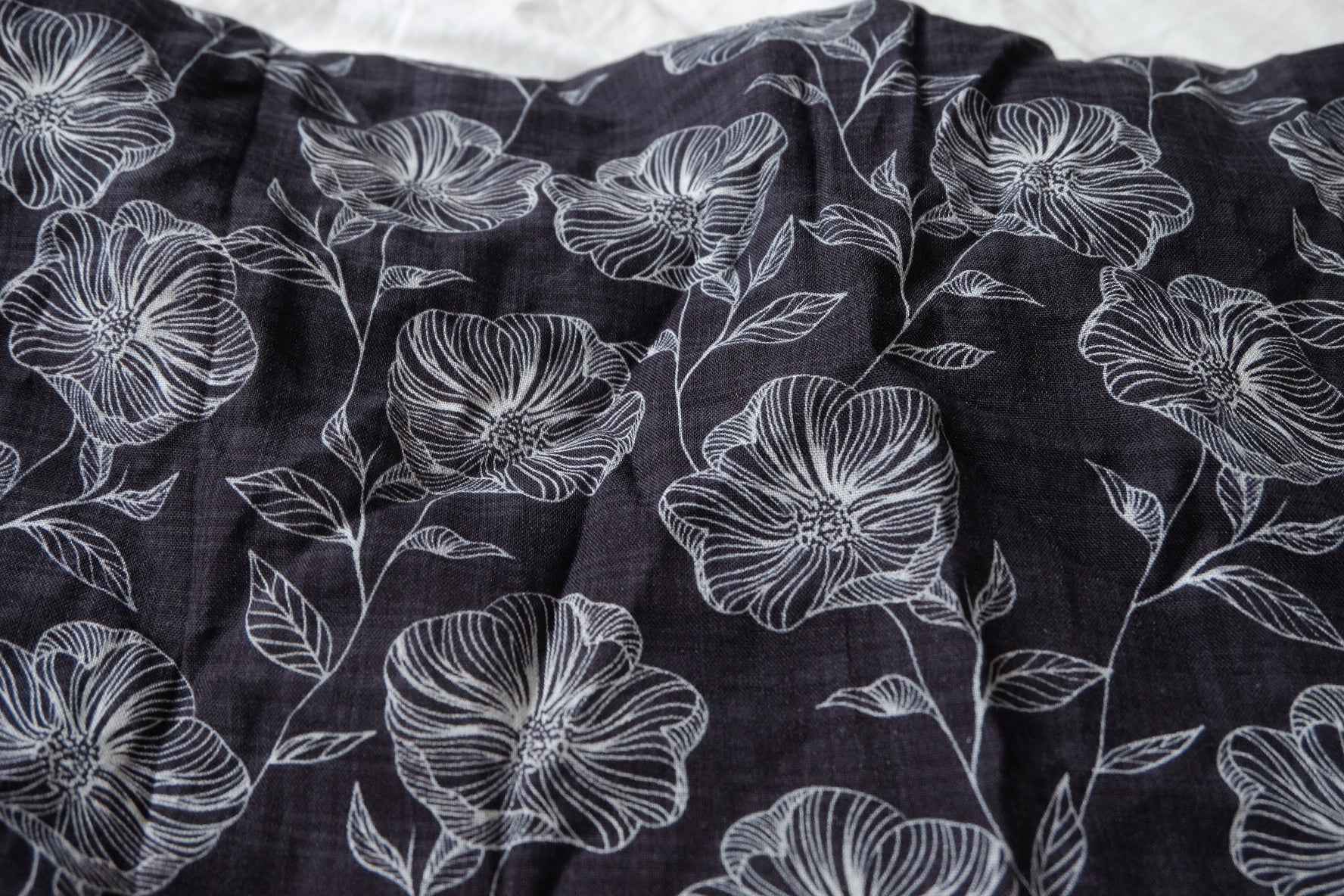 Soft Floral Linen Cotton Fabric, Lightweight Summer Blouse Weight, 1.64 Yards