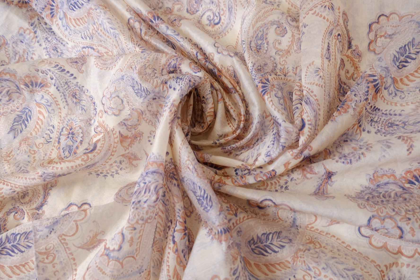 Soft Paisley Lyocell Linen Blend Fabric — 3.28 yd