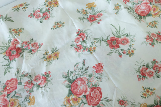 Vintage Rose Linen Blend Fabric – 2.2 yd
