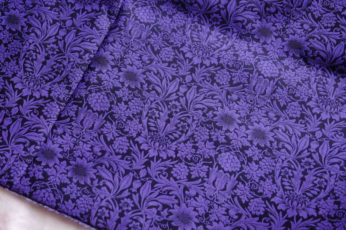 Violet Botanical Cotton Poplin — 2.2 yd