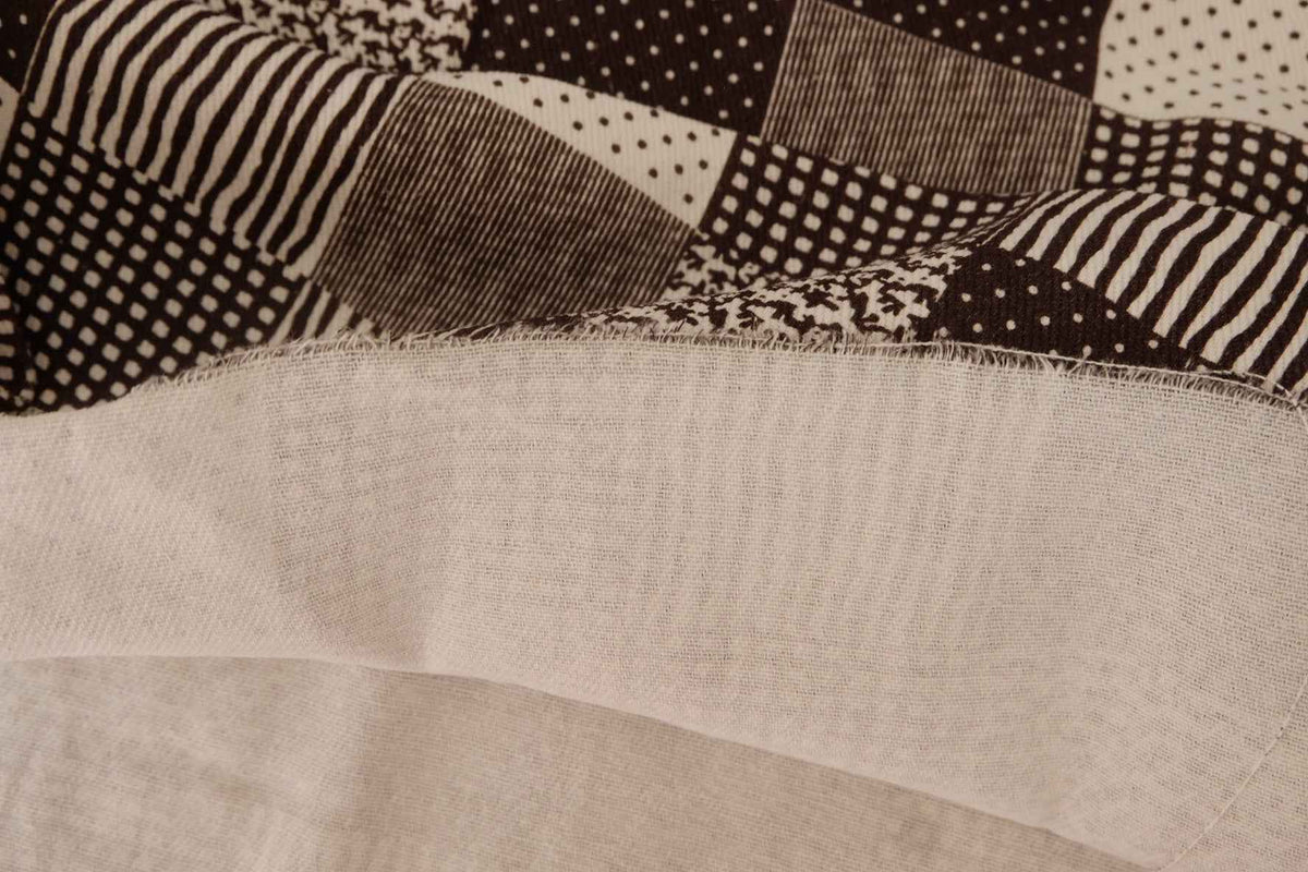Monochrome Patchwork Soft Cotton Linen Twill – 2.19 yd (Continuous Cut Available)