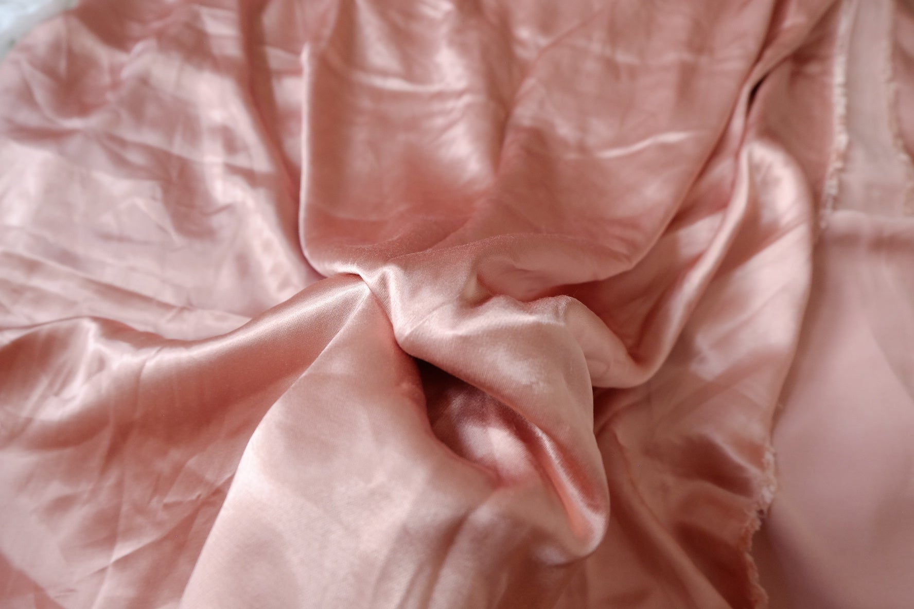 Lustrous Champagne Pink Party Fabric — 3.28 Yards
