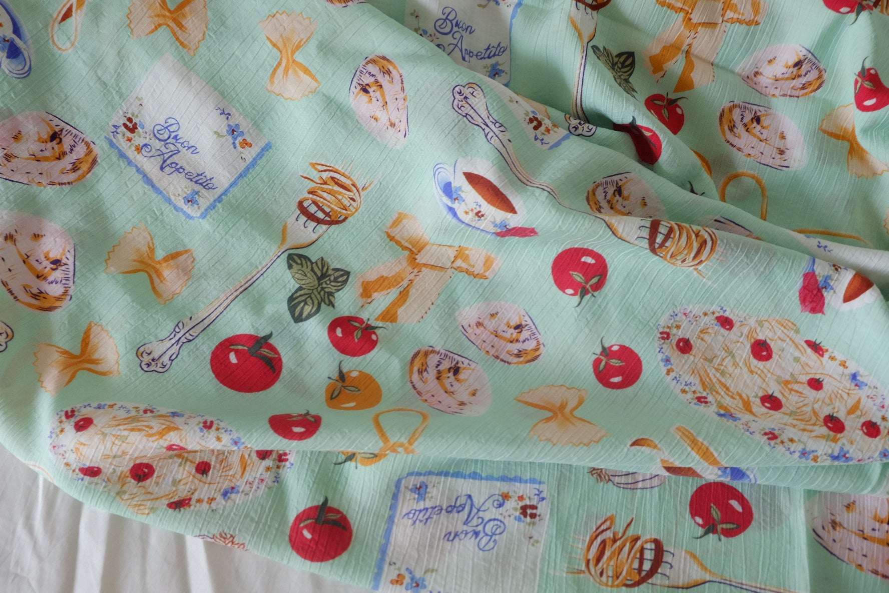 Buon Appetito Crinkled Tencel Cotton Fabric – 2.73 yd
