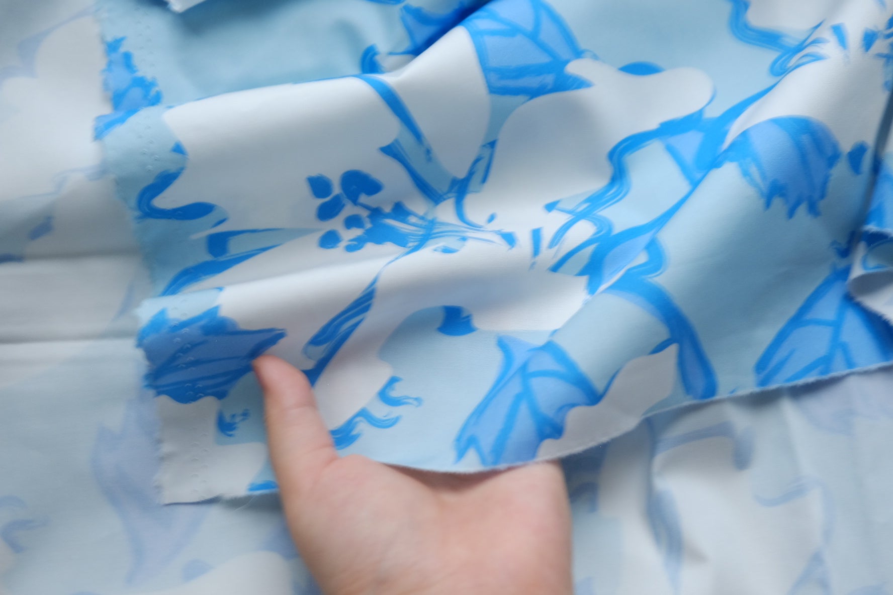 Blue Lily Structured Cotton Poplin – 1.9 yd