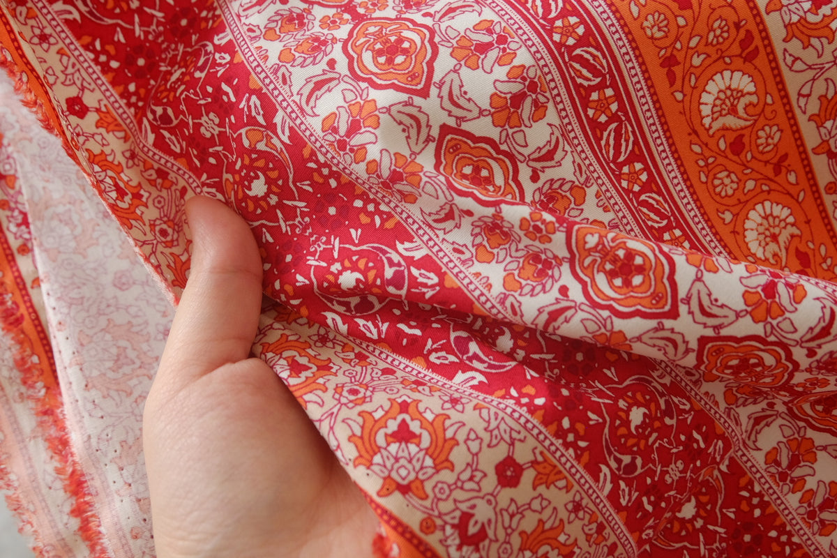 Red Bandana Stripe Cotton Poplin – 3.3 yd