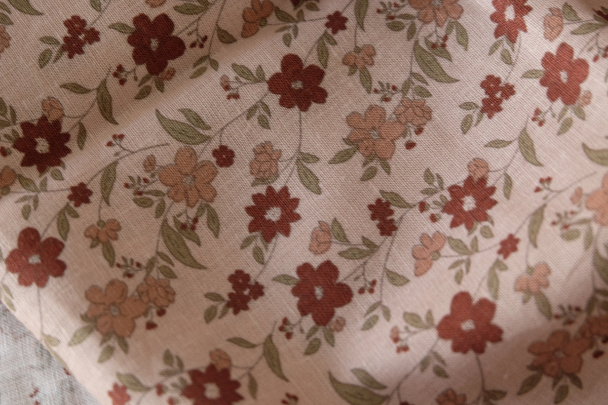 Autumn Ditsy Floral Linen Cotton – 2.2 yd