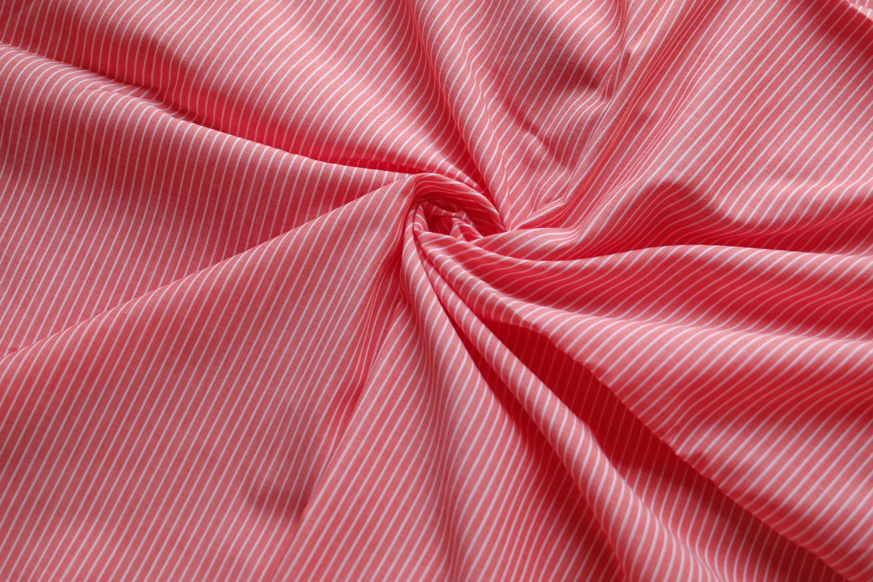 Coral Pinstripe Yarn-Dyed Cotton – 3.3 yd