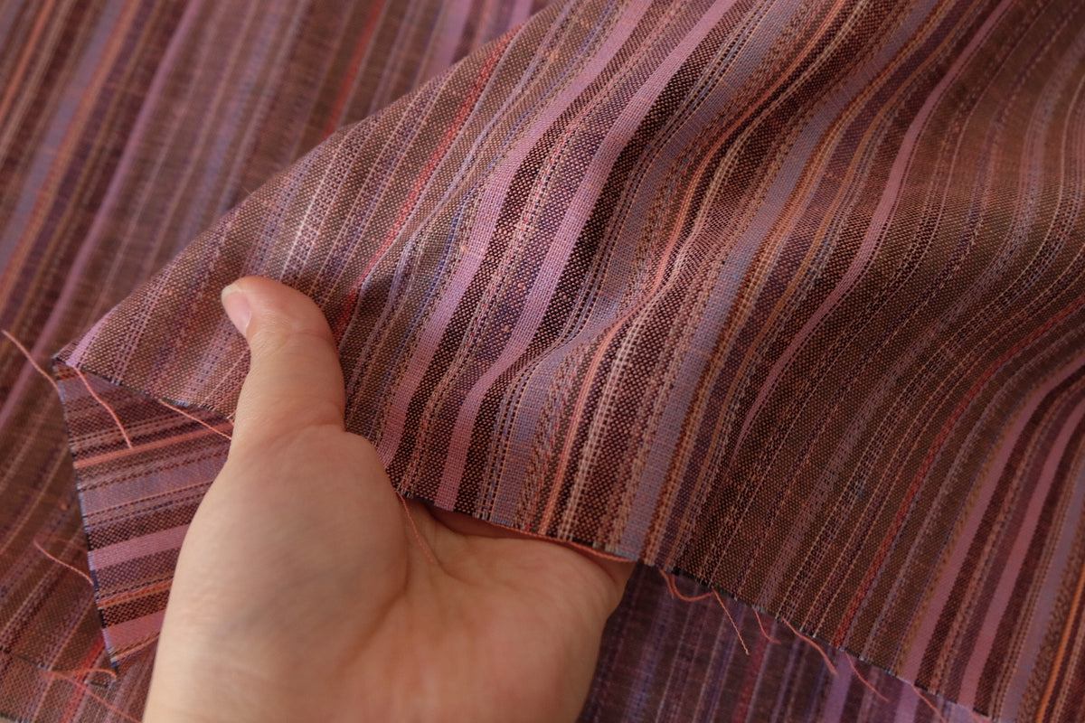 Berry Multi-Stripe Linen Cotton – 2.2 yd