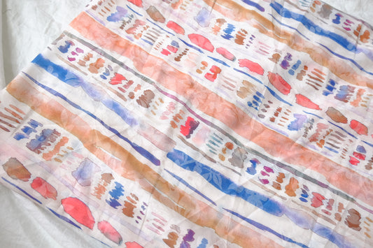 Watercolor Stripe Jacquard Tencel Cotton — 2.19 yd