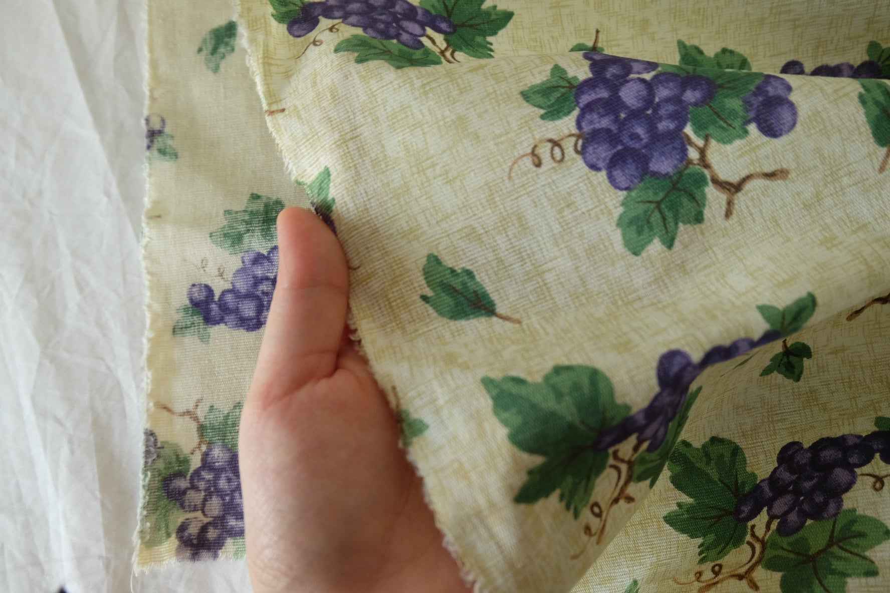Grape Garden Cotton Linen Blend Fabric – 2.2 yd