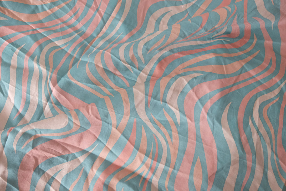 Pastel Wave Cotton Sateen — 3.28 yd
