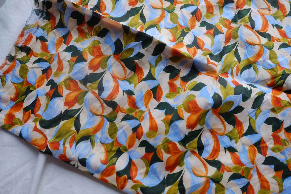 Painterly Floral Cotton Lawn — 2.1 yd