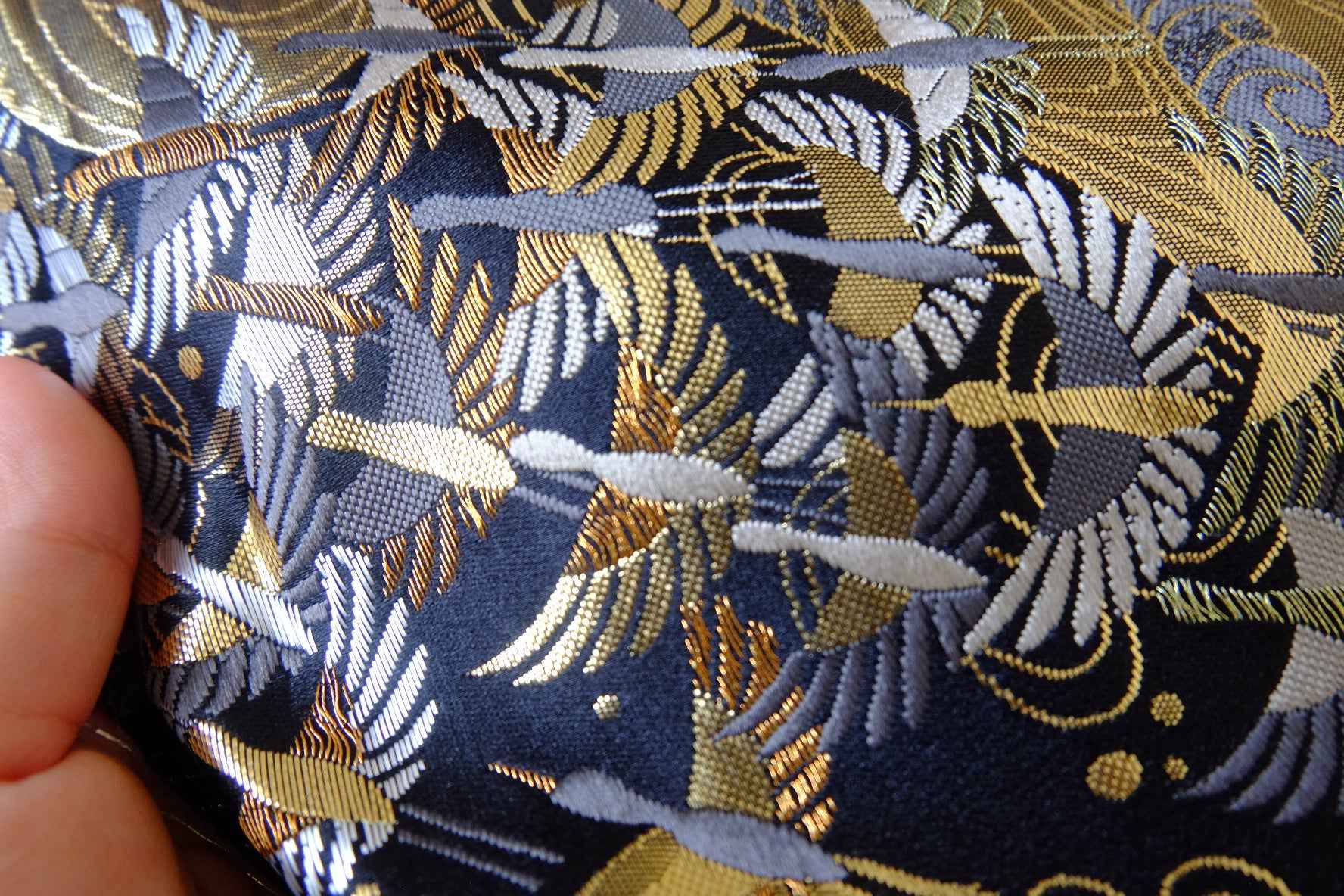 Japanese-Style Nishijin Brocade Fabric — 2.19 yd