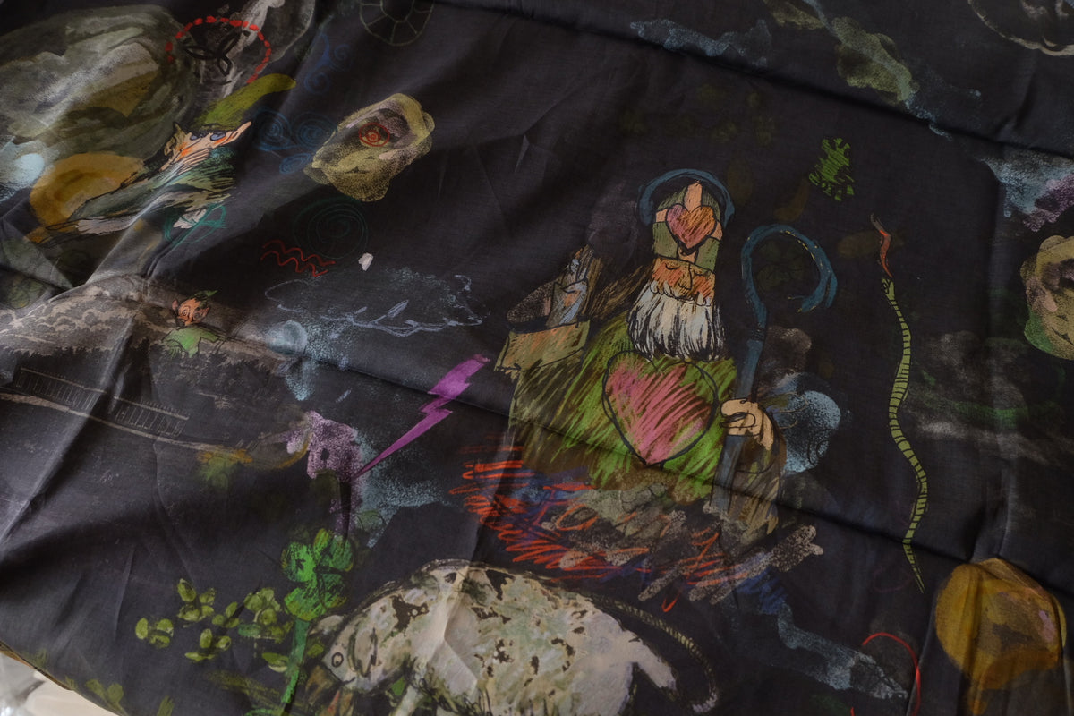Pandora’s Curious World – Artistic Printed Cotton Lawn – 1.6 yd