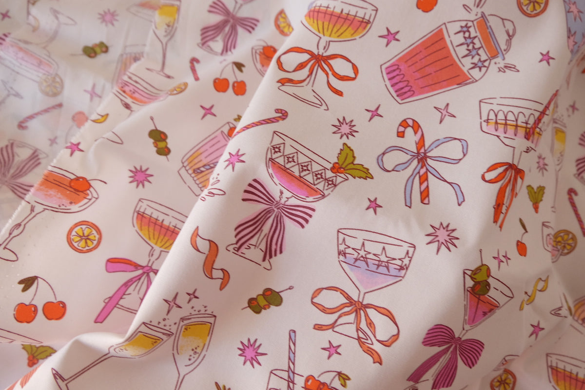 Cheers & Cherries Party Cotton Poplin – 2.19 yd