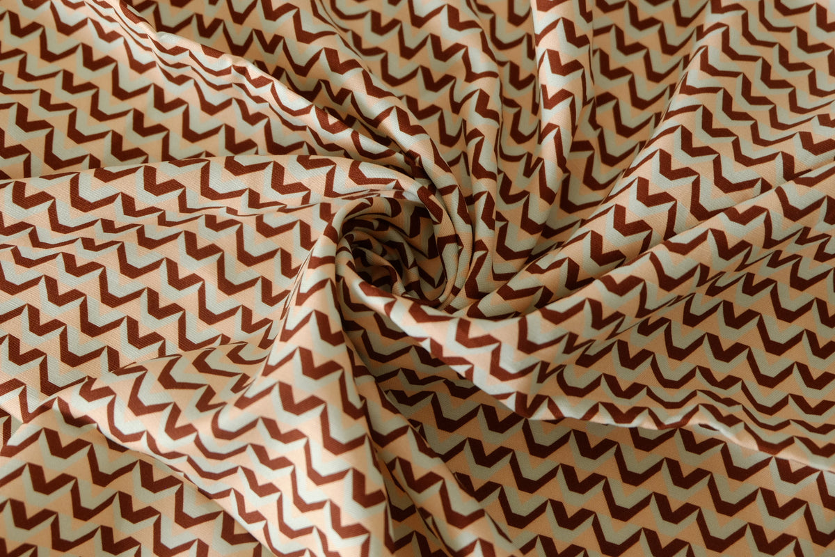 Retro Chevron Cotton Rayon Twill – 1.6 yd