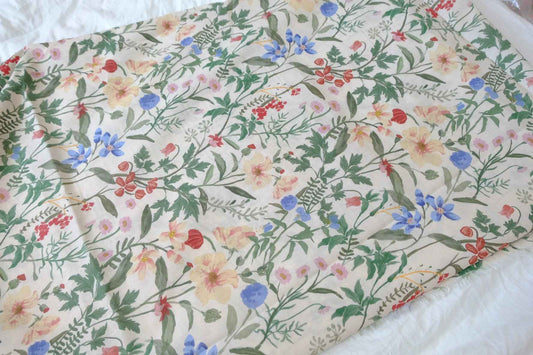 Wild Meadow Floral Cotton Poplin Fabric — 3.28 yd