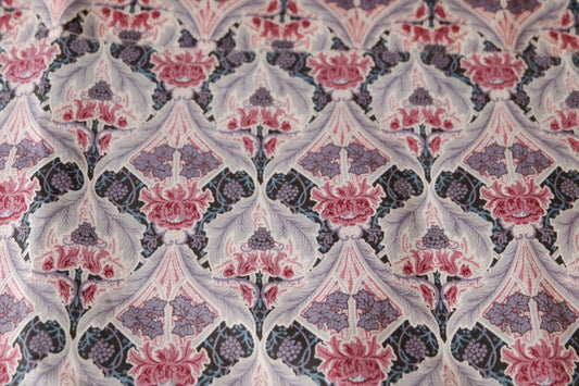 Vintage Floral Cotton Poplin Fabric 3.3 Yards / 2.2 Yards
