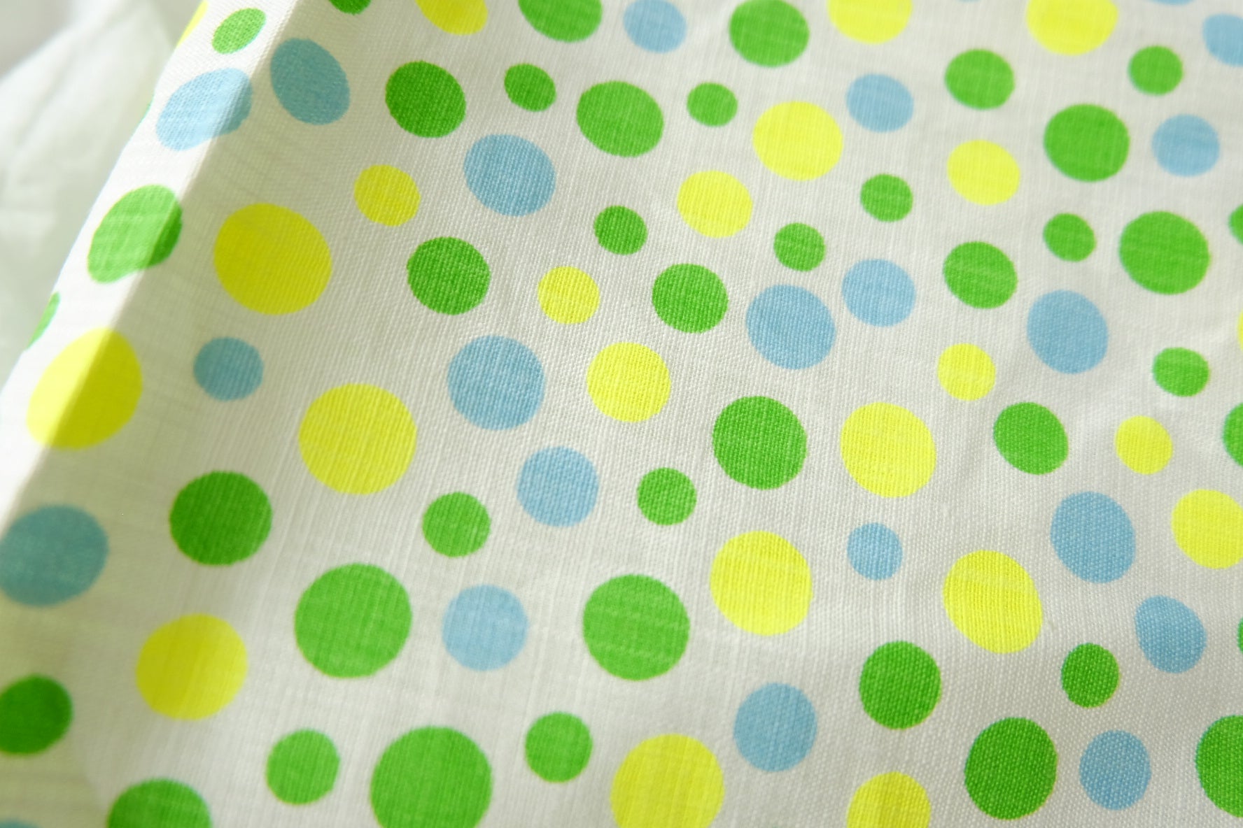 Colorful Polka Dot Cotton Linen Fabric for Shorts 2.2 Yards