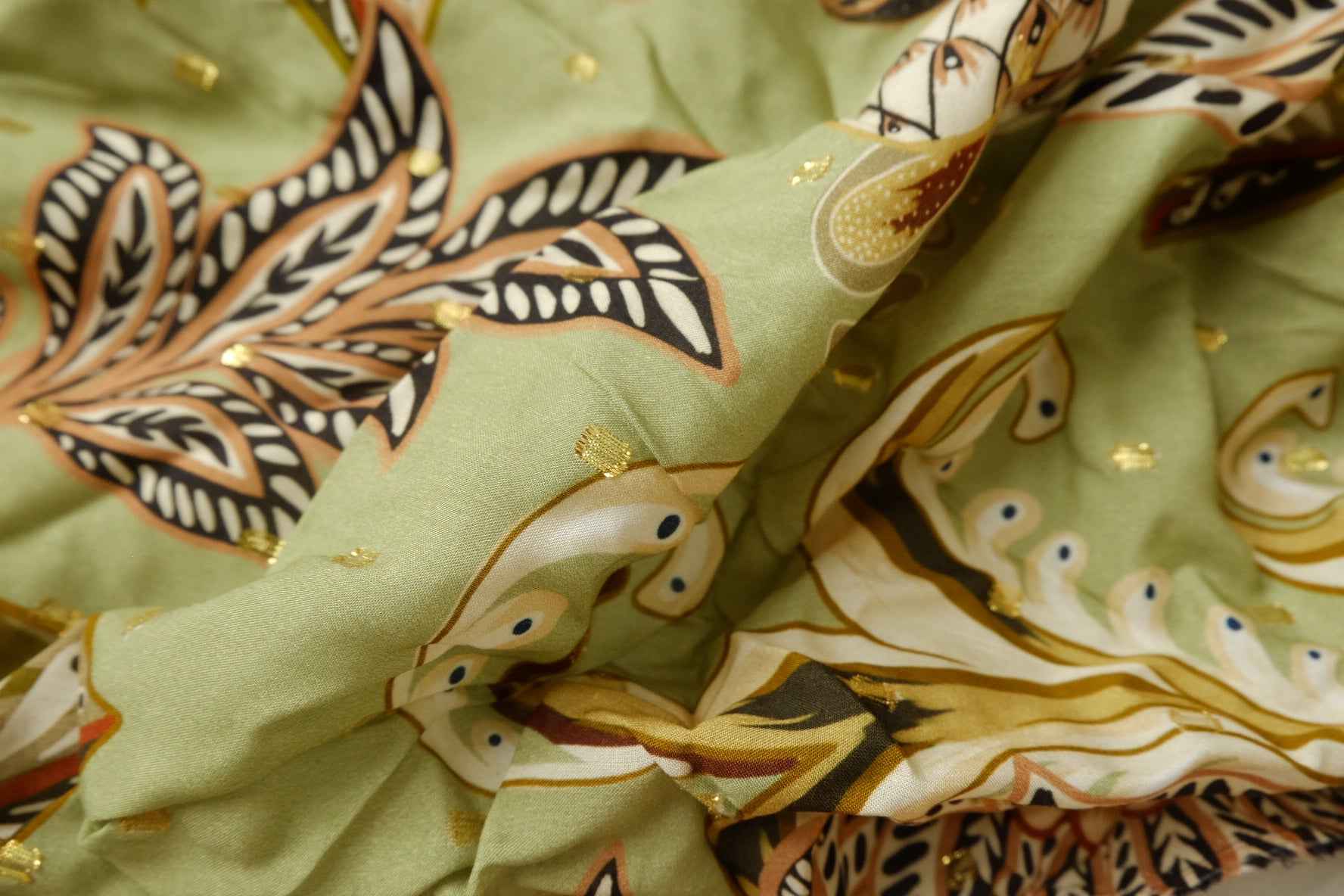Farm Rio Deadstock Metallic Rayon Dress Fabric - 3.28 yd