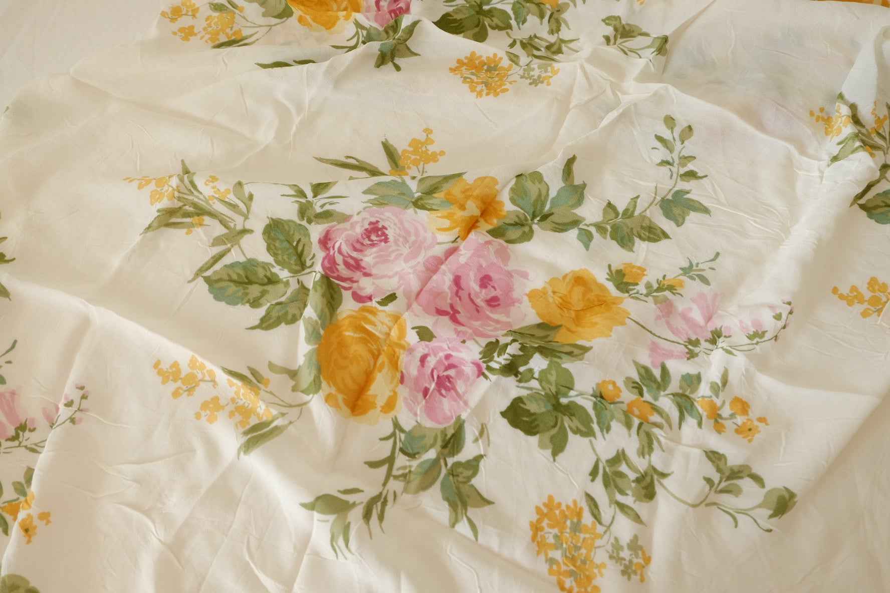 Soft Floral Rayon Georgette Fabric – 1.5 yd