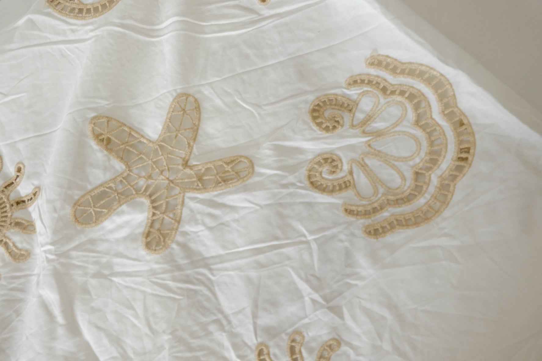 Seashell Eyelet Cotton Poplin — 1.75 yd