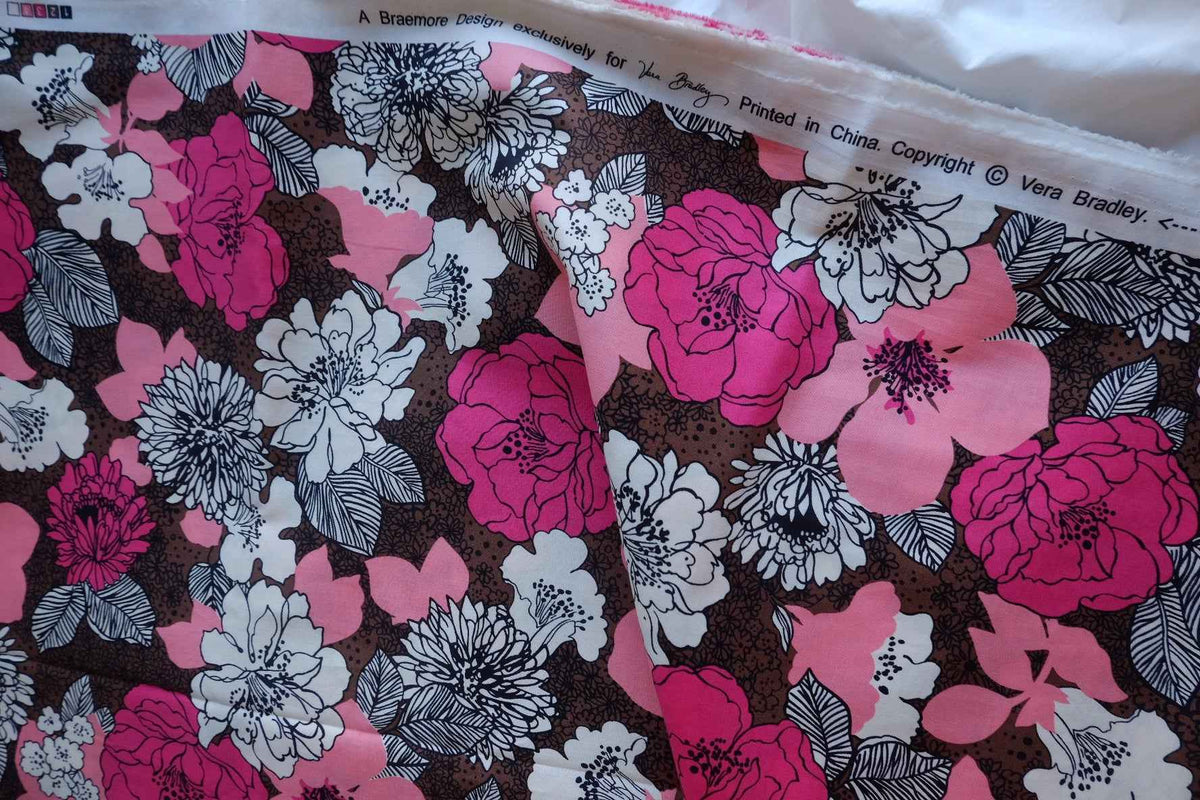 Vera Bradley Vintage Pink Floral Cotton Fabric – 3.28 yd