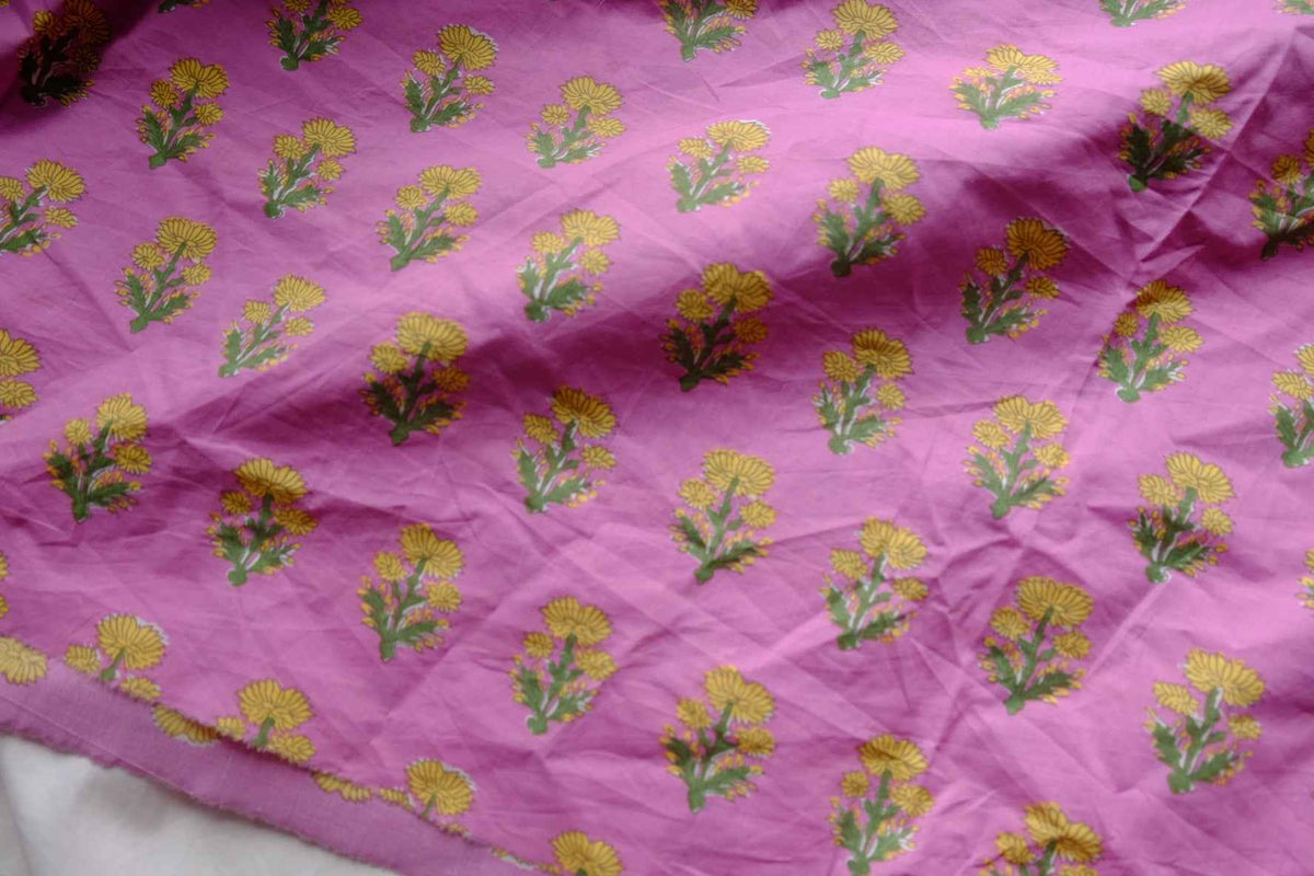 Pink Marigold Cotton — 2.2 yd