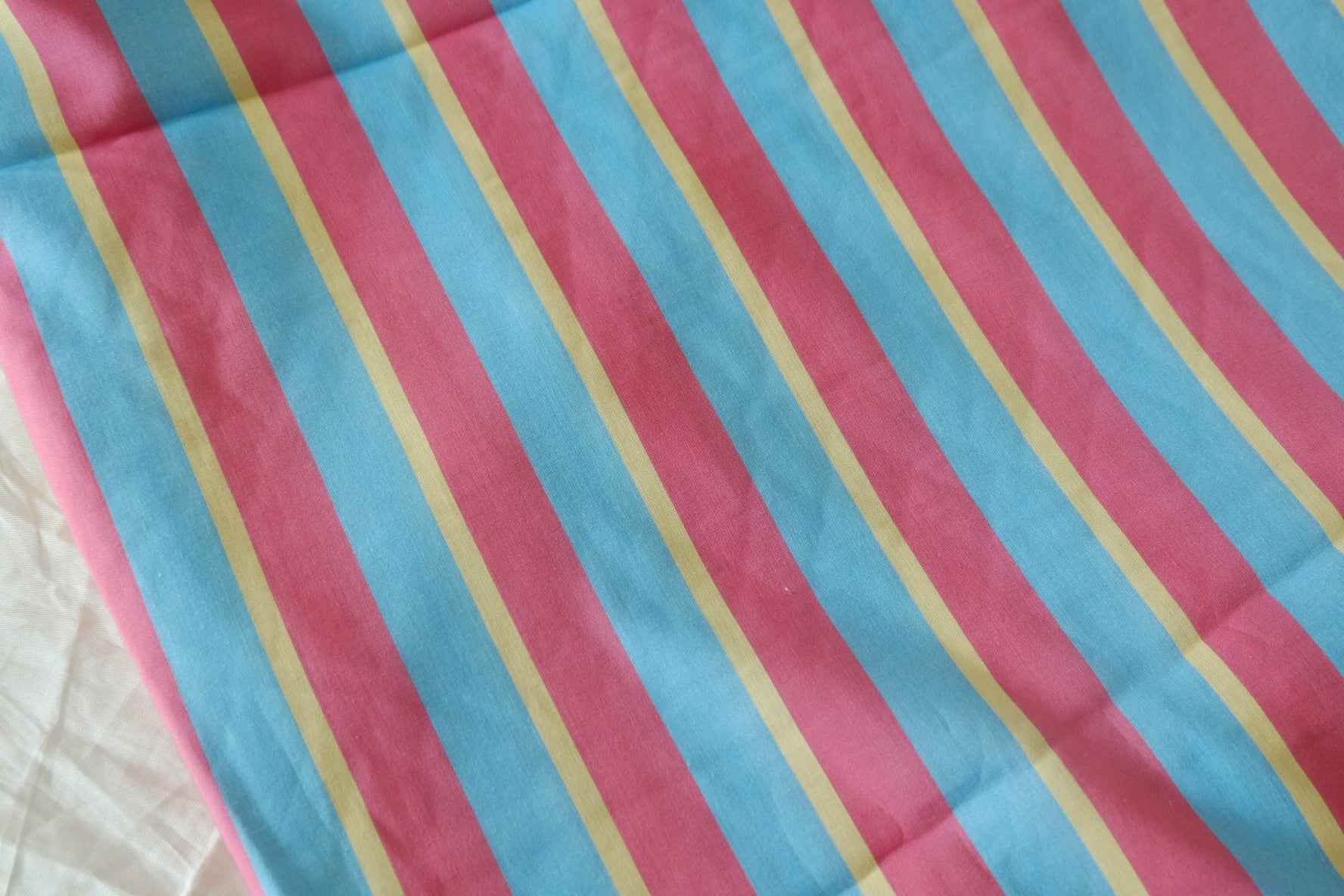 Candy Coast Striped Lightweight Cotton Fabric, 2.19 Yards