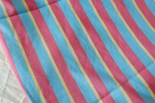 Candy Coast Striped Lightweight Cotton Fabric, 2.19 Yards