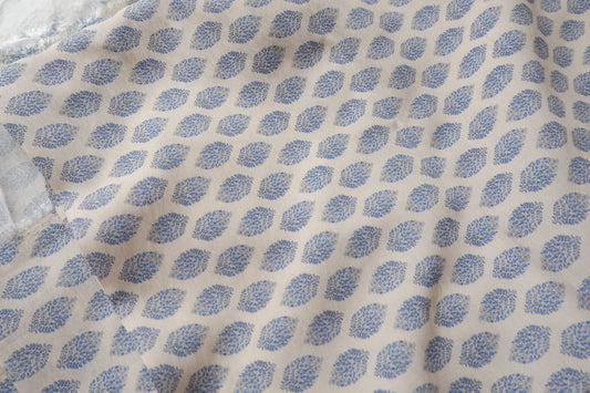 Blue Leaf Cotton-Nylon Shirting Fabric — 2.19 yd