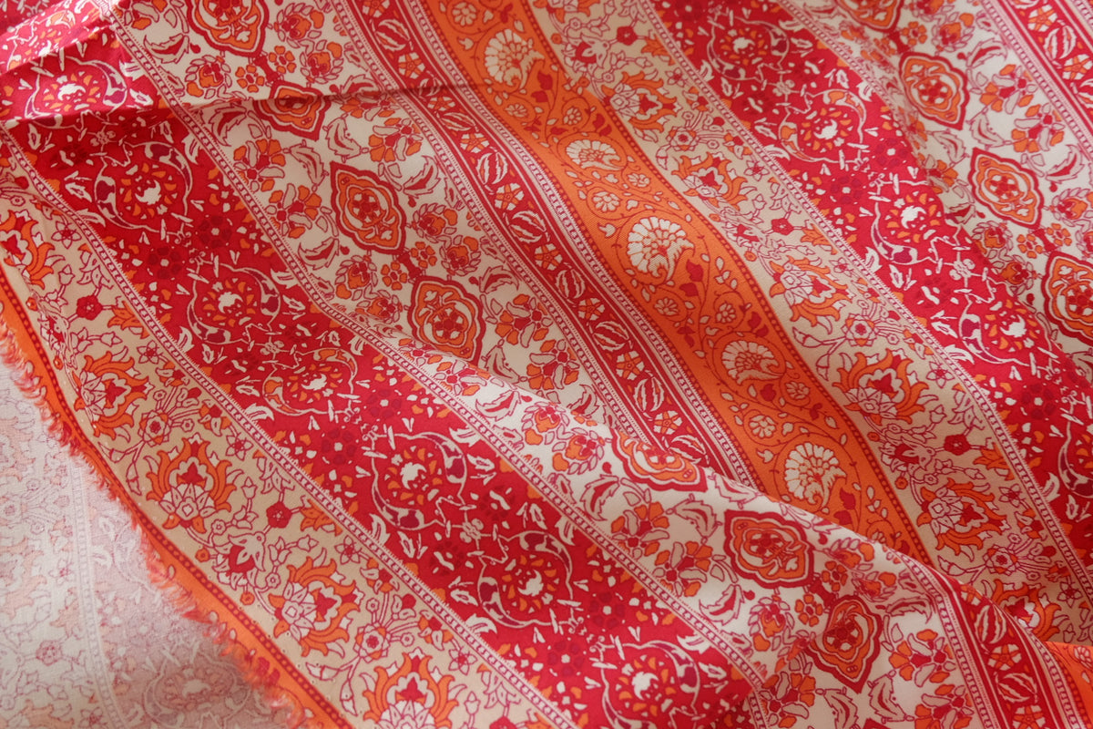 Red Bandana Stripe Cotton Poplin – 3.3 yd