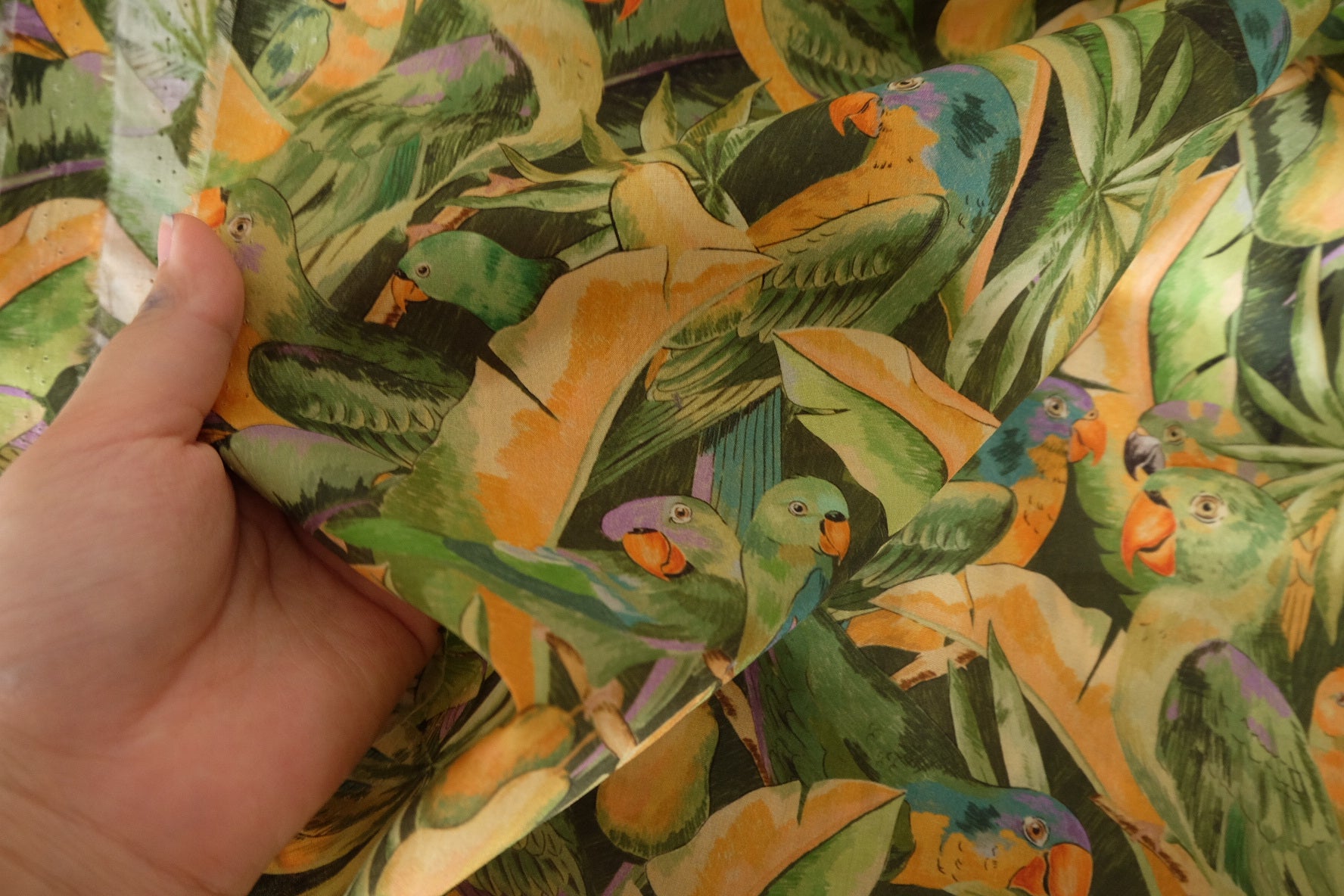 Farm Rio Tropical Parrot Cotton Lawn – 2.19 yd