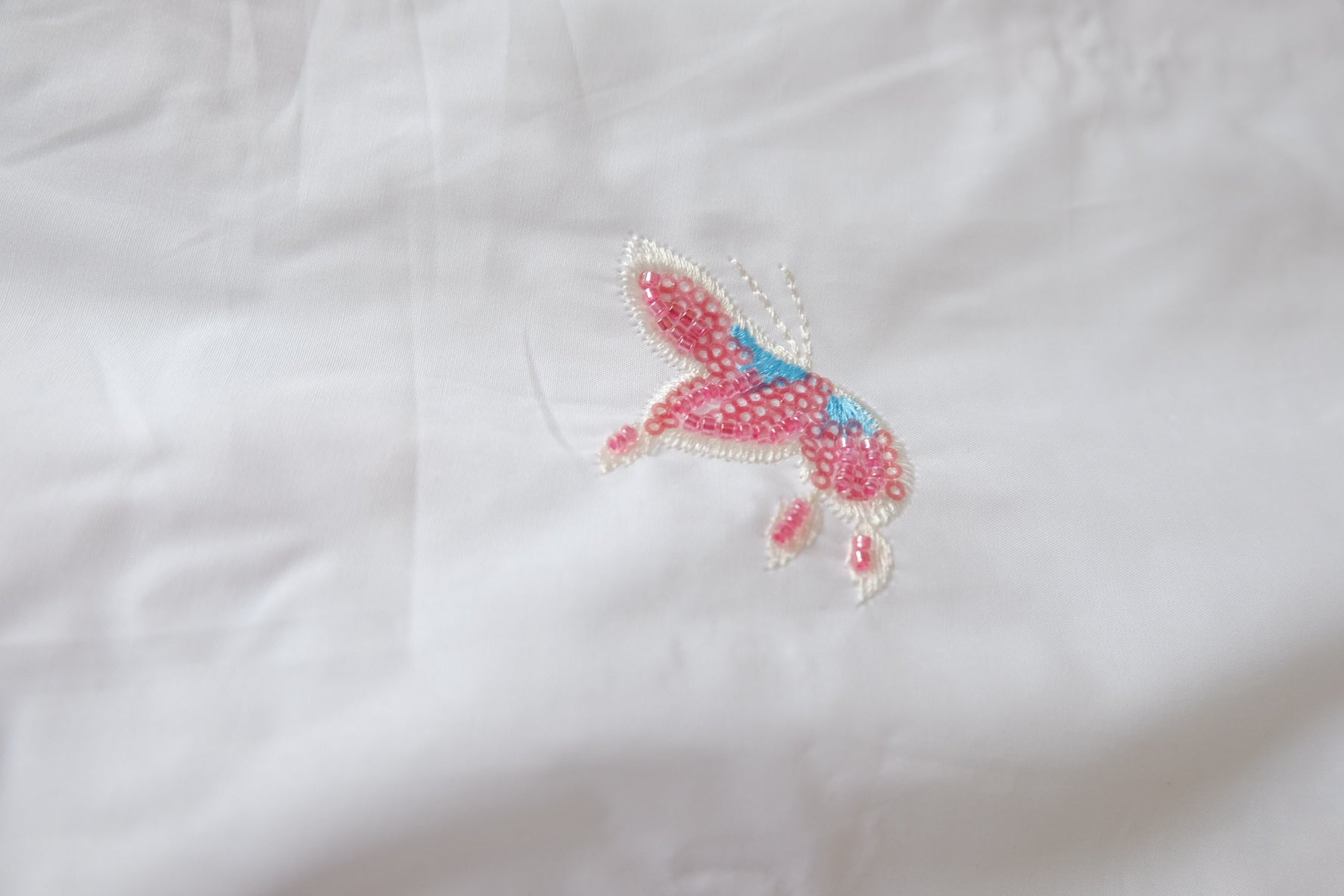 Beaded Butterfly High-Density Cotton Poplin, 2.2 Yards