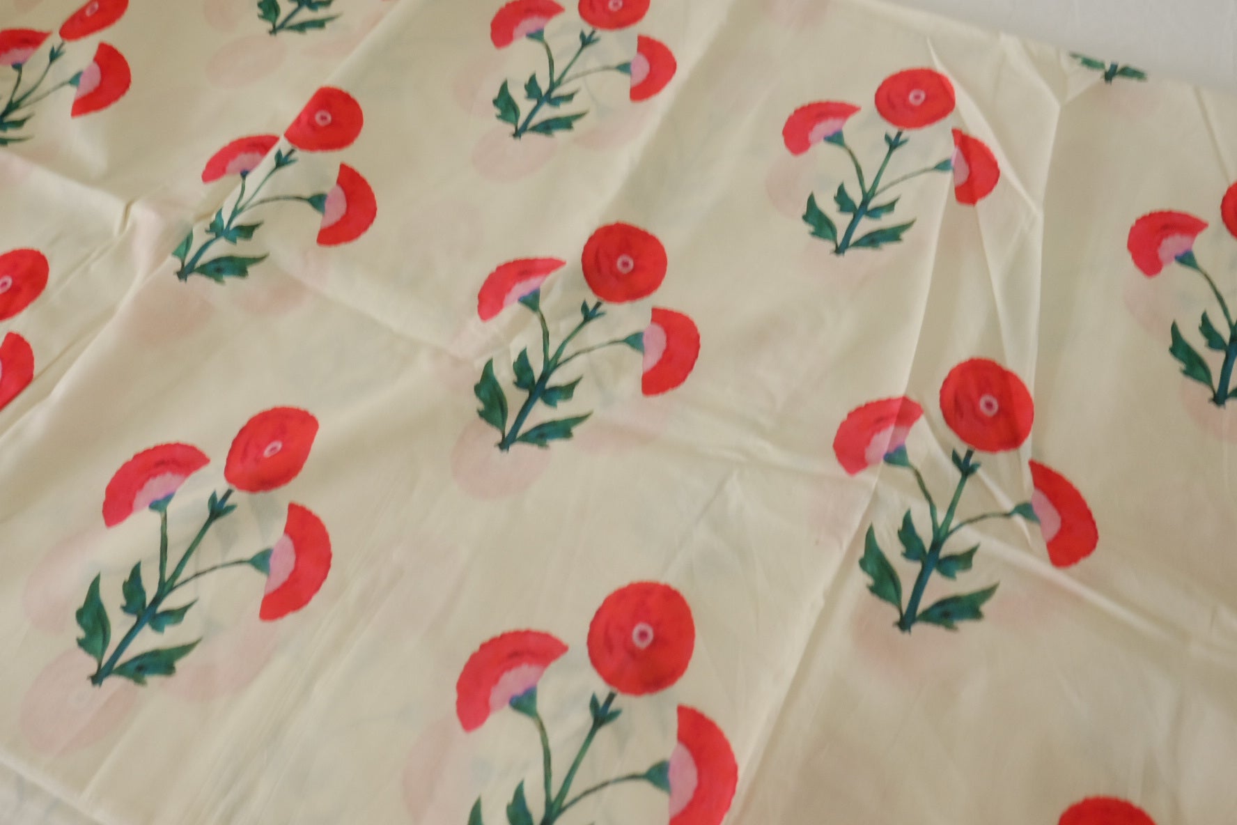 Watercolor Red Blooms Cotton Lawn – 3.3 yd