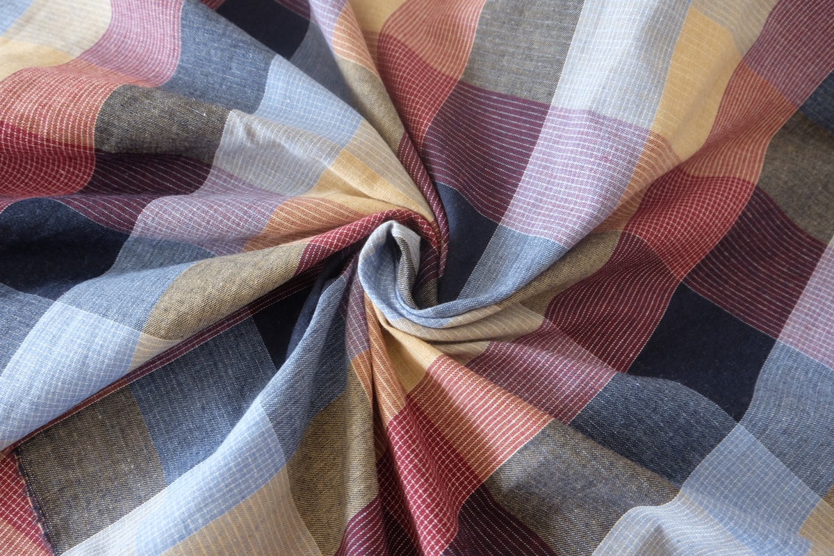 Autumn Check Yarn-Dyed Cotton Linen – 2.2 yd