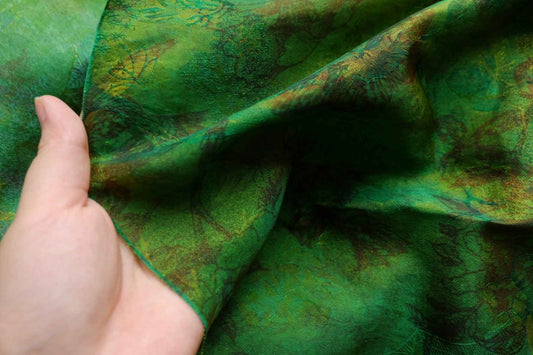 Iridescent Green Jacquard Polyester – 2.2 yd