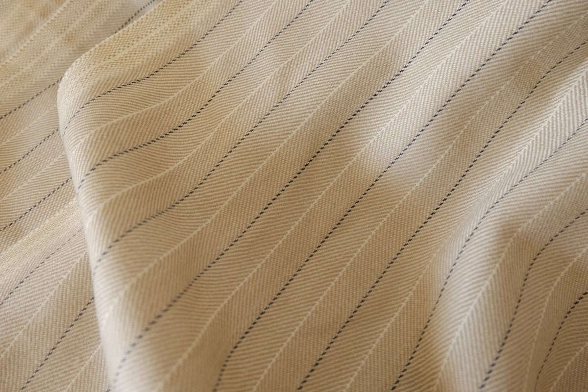 Sandstone Pinstripe – Soft Pure Wool Twill – 2.2 yd
