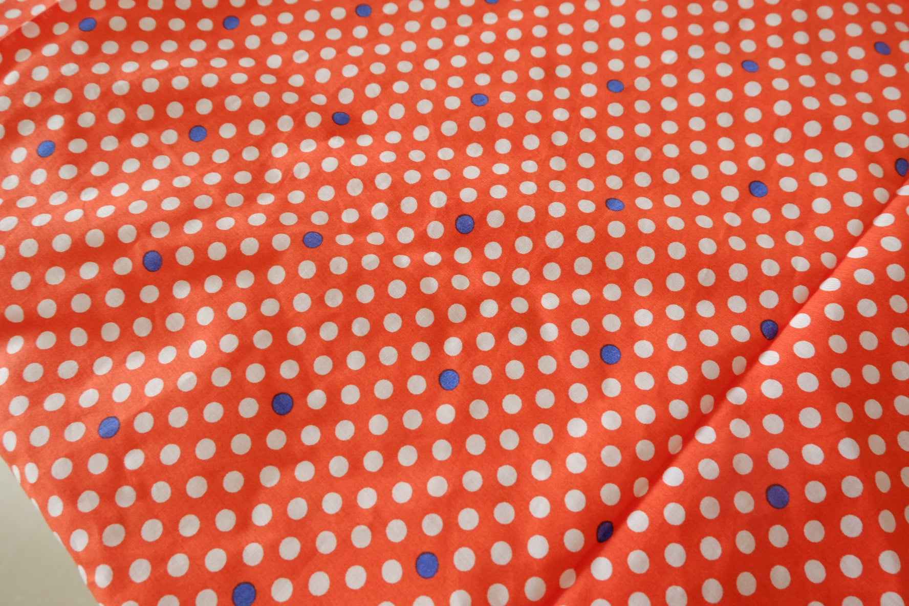 Red Polka Dot Cotton Cloth — 3.17 yd