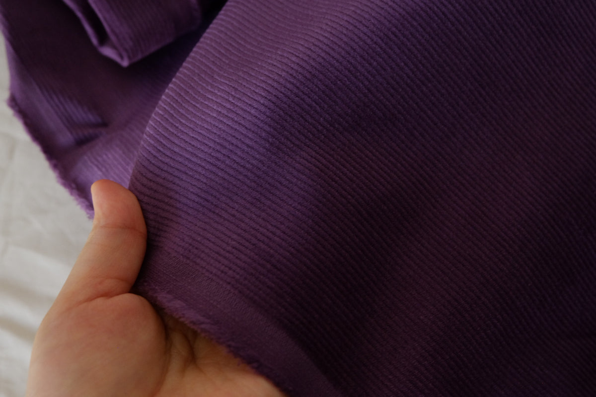 Deep Purple Cotton Corduroy – 1.6 yd