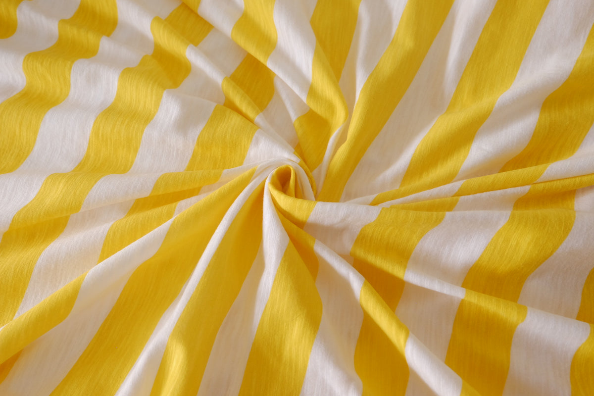 Bold Stripe Cotton Stretch Jersey — 2.19 yd