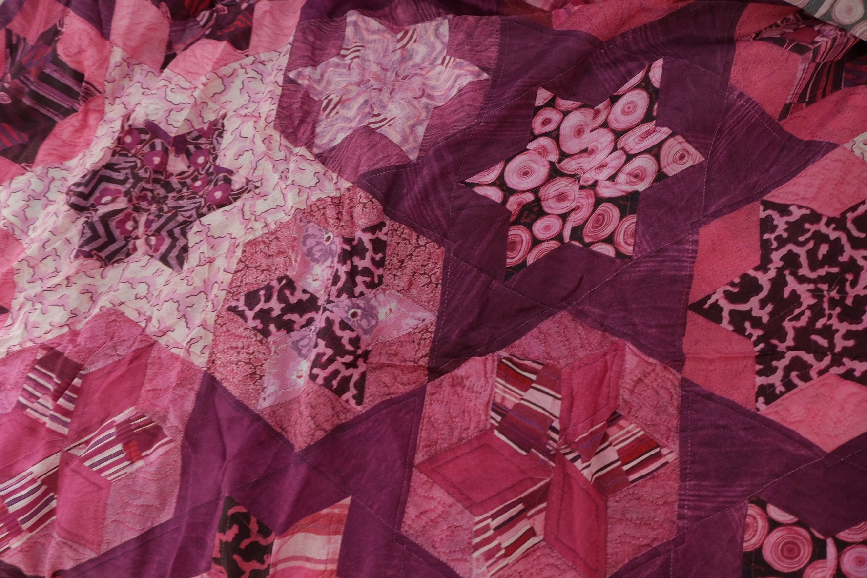 Berry Patchwork Viscose Fabric – 3.3 yd