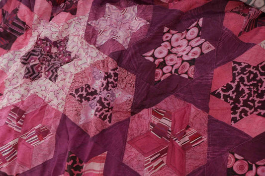 Berry Patchwork Viscose Fabric – 3.3 yd