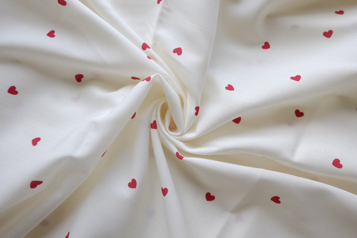 Tiny Heart Slub Cotton Linen – 2.2 yd