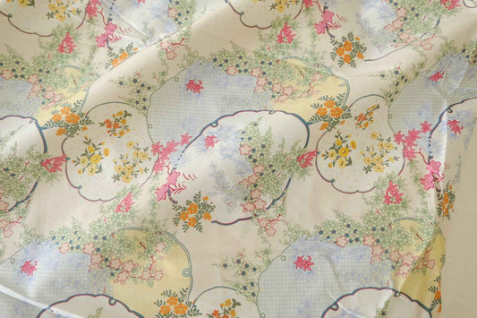 Poetic Fan Garden Print Cotton Lawn Fabric – 3.83 yd Piece